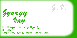 gyorgy vay business card